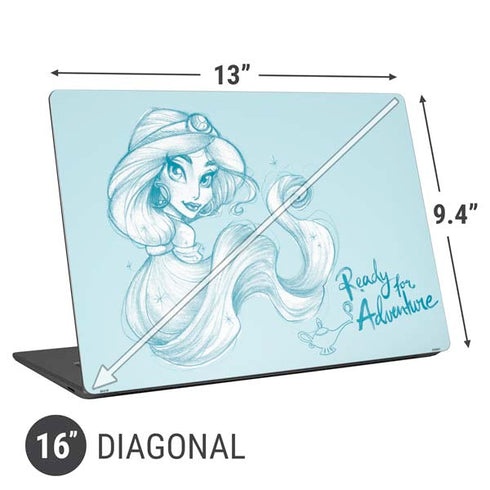 Disney Princess Jasmine Ready for Adventure Art Universal Laptop 16in (13 x 9.4in) Skin